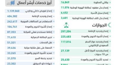 أكثر من 8.2 ملايين عملية إلكترونية عبر "أبشر" خلال أغسطس الماضي