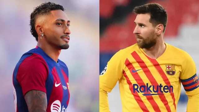 صدمة جماهير برشلونة.. رافينيا يتفوق على ميسي في دوري الأبطال!